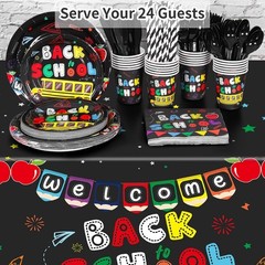 Complete 195-Piece Back to School Party Supplies Set – Stylish and Convenient