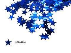 250g Blue Glitter Star Confetti 20mm Metallic Foil Table Scatter Party Decor