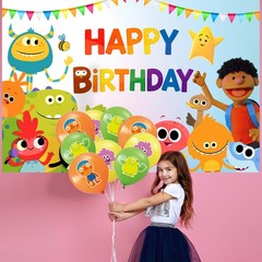 Super Simple Song Party Supplies Set Balloons Cake Toppers Banner Birthday Decor
