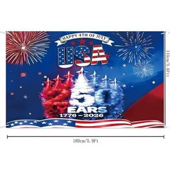 250th Anniversary USA Backdrop Banner,250 Year American Anniversary