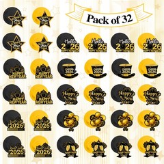 32 PCS Happy New Years 2026 Hanging Decorations Home Office Classroom Decor