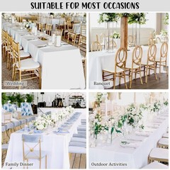 Fivenl 8 Pack White Tablecloth 70 x 120 Inch, Premium Rectangle Table Clothes…