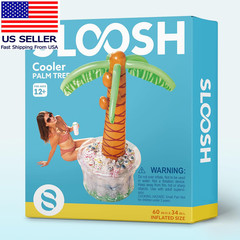 60″ Inflatable Palm Tree Cooler, Beach Theme Decor, Pool Party Decorations, Luau