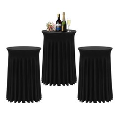 Bddc Cocktail – 3 Pack 32X 43 Black Cocktail Tablecloth Natural