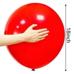 32Pcs Big Balloons 18 Inch Assorted Colors, Round Large Latex Party Balloons