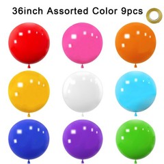 9pcs Big 36 inch Balloons, Giant Latex Extra Large Big Balloons for Birthday …