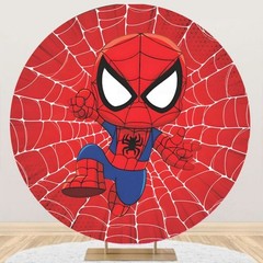 Round Panel Spiderman Backdrop Cover Spidey Birthday Party Photo Background Prop