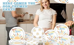 Here Comes The Son Baby Shower Decorations, Sunshine Plates and Napkins