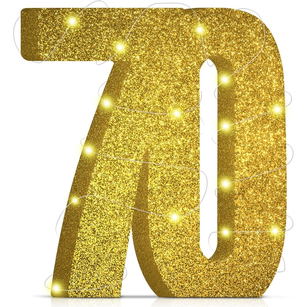 70th Birthday Decorations for Men and Women,Gold 70th Anniversary Decorations