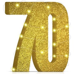 70th Birthday Decorations for Men and Women,Gold 70th Anniversary Decorations