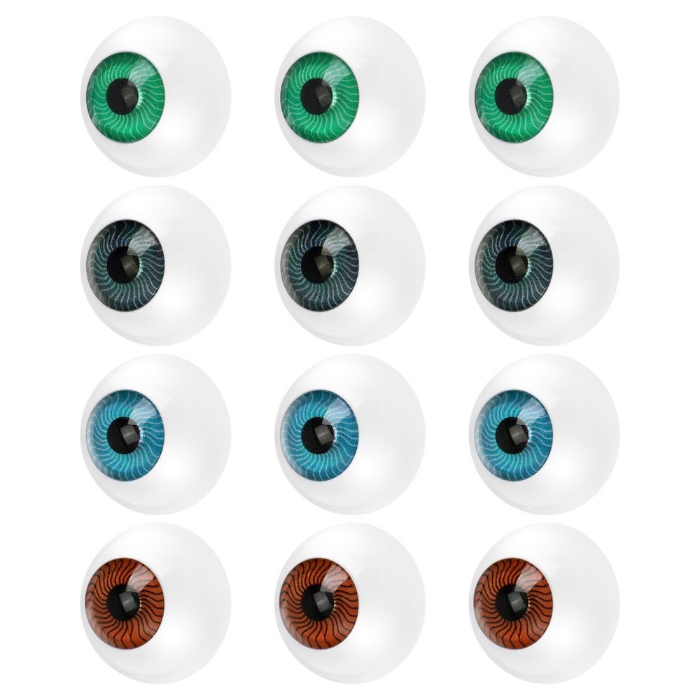 12 Pcs Halloween Eyeball Decorations Art Craft Doll Eyes Creepy Props