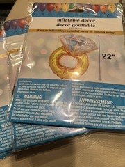Diamond Ring Foil Balloon 22″ tall – Engagement, Bachelorette Lot Of 4 NIB