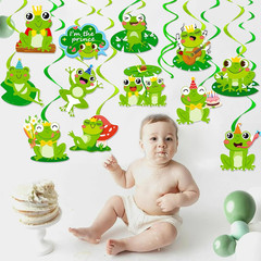 Frog Hanging Swirls Frog Birthday Party Decorations 20Pcs Frog Theme Ceiling Swi