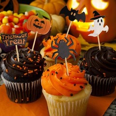Durable 60 Count Halloween Cupcake Toppers – Perfect for Spooky Celebrations