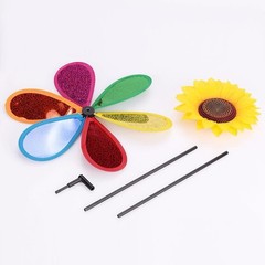 Balcony Sunflower Windmill Wind Spinner Beautiful Bright Colors Creative