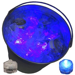 Super Bowl Party Beer Ice Bucket Lights Submersible LED Bright Festive 36 Blue