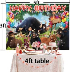 Ferdinand Birthday Decor Party SuppliesBanner Backdrop Poster Vinyl 5x3ft