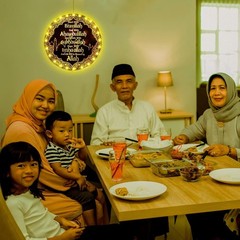 Elegant Muslim Window Light – 11” Neon Decoration for Eid Al Fitr Celebrations