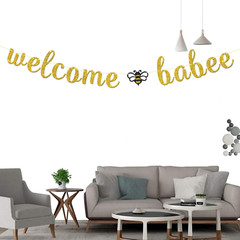 Welcome Babee Banner – Bumble Bee Baby Shower Party Decor – Oh Babee Banner – Ha