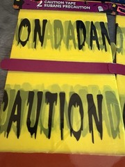 Halloween Party Decorations – 2 Pks – 3 Inch x 40 FT. Caution & Dangerous . NOS