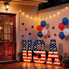 Independence Day Centerpieces, USA Marquee Letters