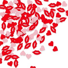 200 love red lip confetti, romantic wedding Valentine’s Day bride Anniversary…