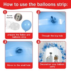 4pcs Balloon Pump Hand Held Inflator Air Pump for Balloons, 4 Random Color, F…