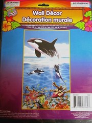 Dolphins LUAU Tropical Blue Ocean 42″x72″ Wall/Door Mural Decoration BRAND NEW
