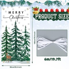 Christmas Door Cover Religious Front Door Decorations with Christ