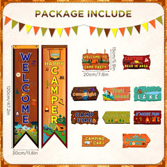 Camping Themed Party Decorations Camping Porch Sign Camper Adventure Themed