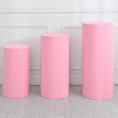 Cylinder Pedestal Cover Round Dessert Table Cover for Party Engagement Decor