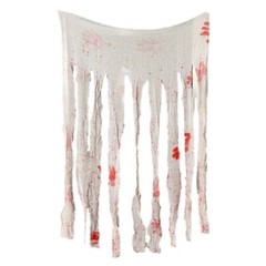Terrifying Halloween Blood Smeared Door Curtain Soft Fabric, Bloodstained Gauze