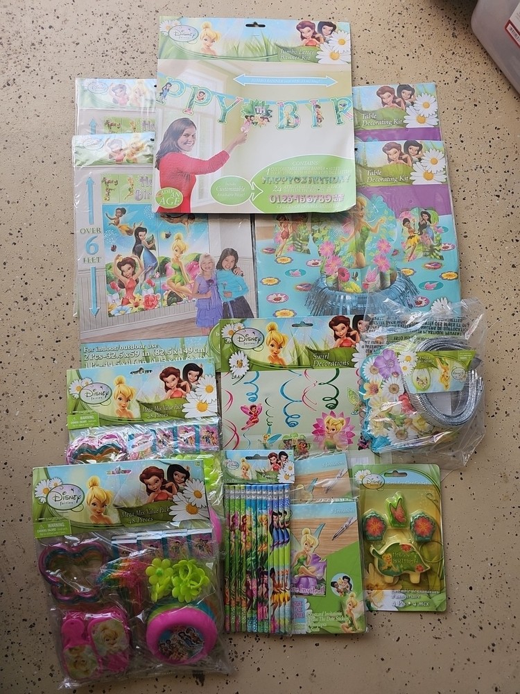 Disney Fairies Tinkerbell Birthday Party Decor Mega Kit Gifts Tiaras Invitations