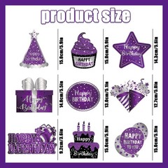60th Birthday Decorations Women Purple Birthday Party Decorations