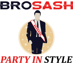 Brosash Funny Bachelor Party Decorations (Gold Bachelor Banner, Bachelor Sash, 1