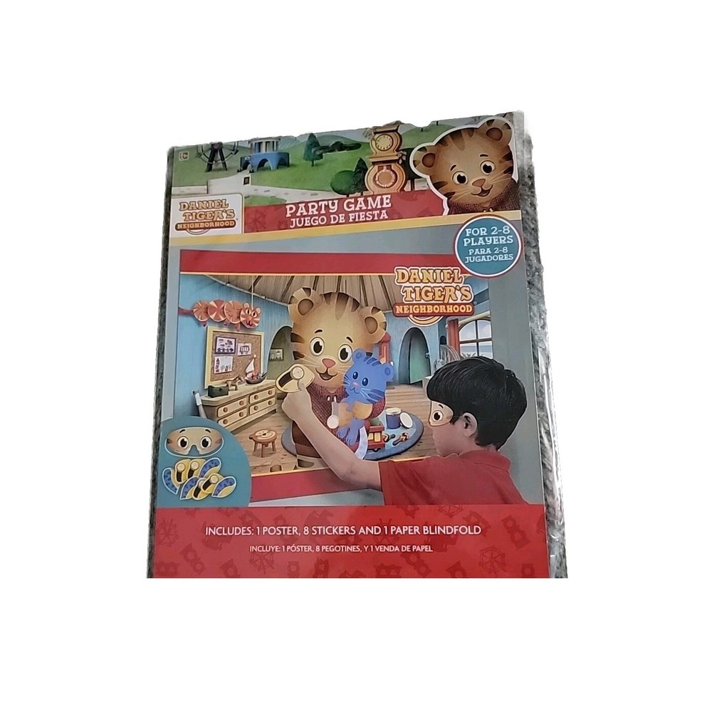 Daniel Tiger’s Neighborhood Birthday Party Supplies Party Game Pin The Tail NEW