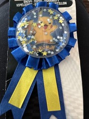 Pokémon Award Ribbon Pikachu Birthday Party Supply Blue & Yellow