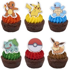 Pokémon Rings, Cupcake Decorations With Pikachu, Bulbasaur, Eevee, Charmander…