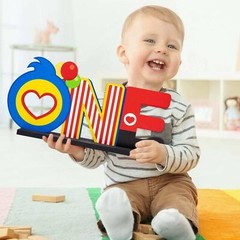 Plim Plim One Letter Sign Wood Table Centerpiece 1pcs Circus Clown Plim Plim The