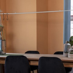 Over Table Hanging Rack Rail Pole White Steel Clamp W211.5cm