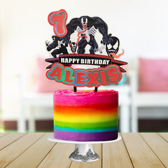 VENOM Tableware party supplies decoration balloons theme birthday cupcake topper