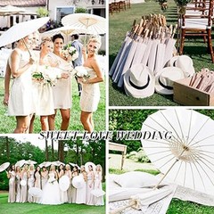 10PCS Parasol Wedding Umbrella Party Favor Bamboo Umbrellas for Bridal4952