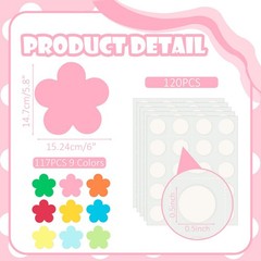 117 PCS Flower Cutouts Paper Classroom Decor Bulletin Board Assorted Colors