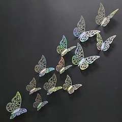 Iridescent Paper Leaf Snowflakes Garland Mermaid Birthday Tea Party Hanging