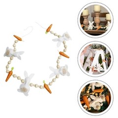1 Meter Easter Atmosphere Decoration with Wooden Beads and Playful Design