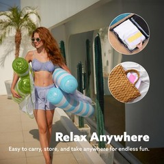4 Packs Strip Type Hammock Pool Floats Adults, 4-in-1 Multi-Purpose Inflatabl…