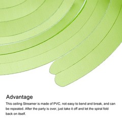 18 Pcs Light Green Party Hanging Double Strip with Hang Tag Hook