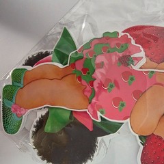 Strawberry Girl Die Cut Paper Cutouts Decorations Lot