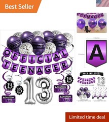 Complete 13th Birthday Party Pack – Silver Balloons & Hilarious Decorations