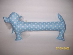 Graduation Birthday Baby Shower Autograph Dog 16″ X 8.5″ Blue/White Polka Dots